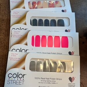Color Street Nail Polish Strips bundle of 4